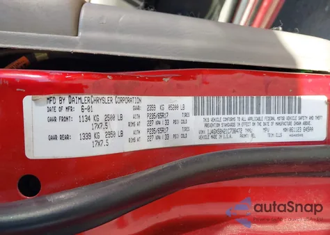 2001 Jeep Grand Cherokee Limited from USA, damaged, VIN 1J4GX58N21C736472